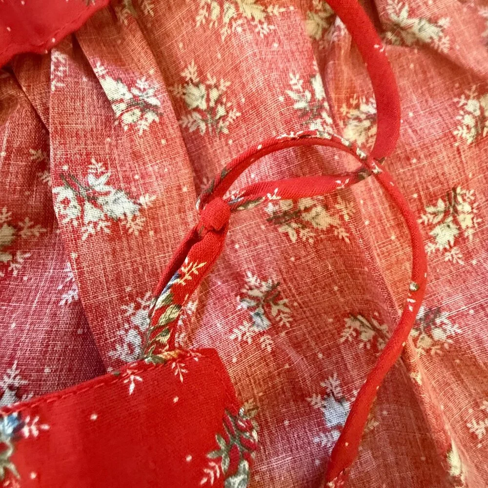 Byer Too! Vintage Open Back Strap Flowered Sun Dress Sz. XS 70's Prairie Core - Picture 9 of 16